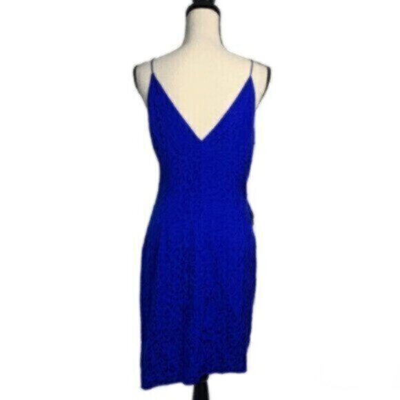 NWT Cushnie Royal Blue Leopard Cheetah Satin Wrap Dress - Picture 5 of 16